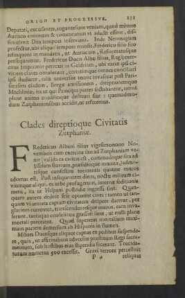 Clades direptioque Civitatis Zutphaniae.