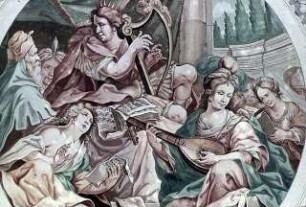 König David spielt Harfe