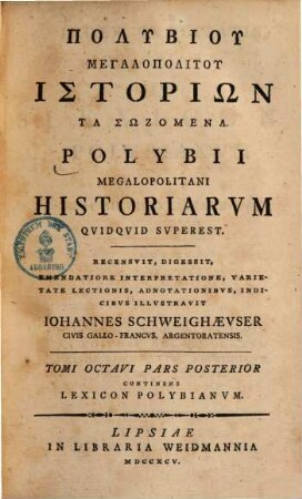 Historiarum quidquid superest, 8,2