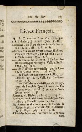 363-404, Livres François.