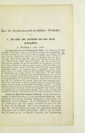 Aus der brandenburgisch-preußischen Geschichte