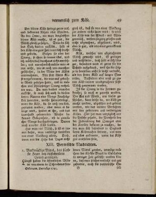 XIII. Vermischte Nachrichten