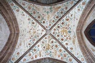 Gewölbebilder mit Drolerien, Ranken- und Laubwerk — Drolerien, Vögel, Ranken- und Laubwerk