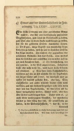 4) Etwas aus der Universalhistorie in Zeitordnung