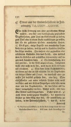 4) Etwas aus der Universalhistorie in Zeitordnung
