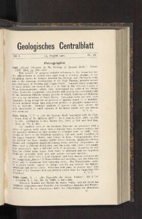 15. August 1901. No. 16.