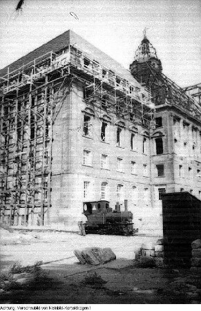 Dresden, Neues Rathaus, Wiederaufbau, 1948/52
