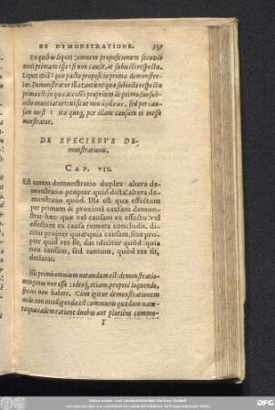 De Speciebus Demonstrationis. Cap. VII.