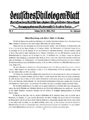Abbau-Verordnung und höhere Schule in Preußen