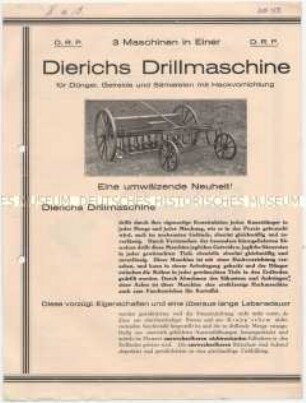 Drei Maschinen in einer Dierichs Drillmaschine
