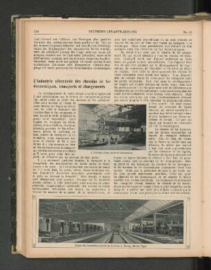 L´industrie allemande des chemins de fer economiques, transports et chargements.