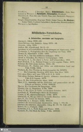 Bibliotheks-Verzeichniss