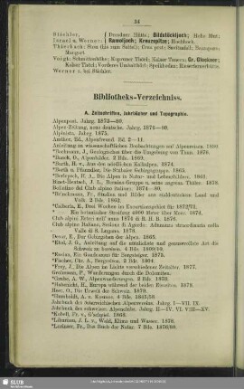 Bibliotheks-Verzeichniss
