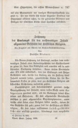 787-905 Zeichnung des Umfangs für den nothwendigen Inhalt allgemeiner Geschichte der christlichen Religion
