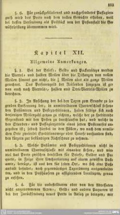 Kapitel XII. Allgemeine Anmerkungen