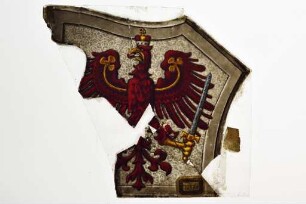 Glasmalerei mit Adler aus einer Wappenscheibe