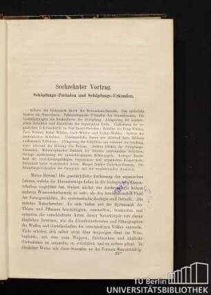 Sechzehnter Vortrag. Schöpfungs-Perioden und Schöpfungs-Urkunden.