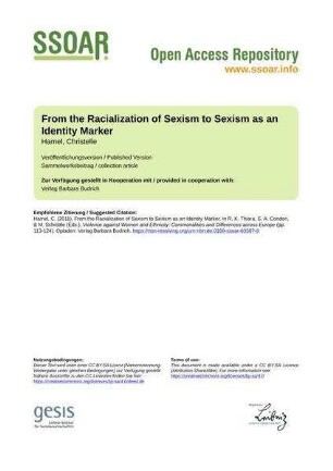 From the Racialization of Sexism to Sexism as an Identity Marker