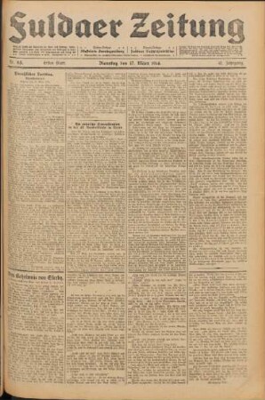 Ausgabe vom Dienstag, den 17. März 1914.