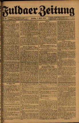 Ausgabe vom Freitag, den 09. April 1920.