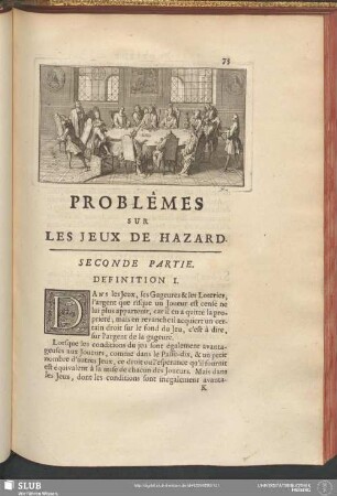 Problêmes Sur Les Jeux De Hazard. Seconde Partie