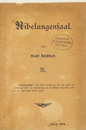 Nibelungensaal : Von Frank Kirchbach