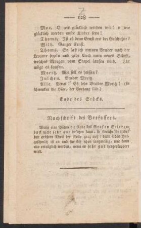 Nachschrift des Verfassers