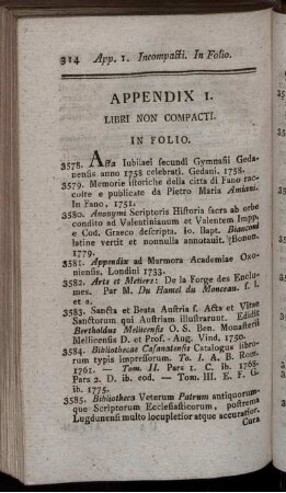 Appendix I. Libri Non Compacti.