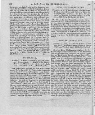 Nassauische Predigerarbeiten. H. 1. Hrsg. von K. W. Schultz. Weilburg: Lanz 1835