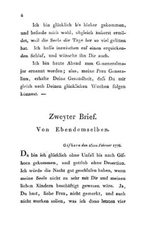 2. Von Ebendemselben - Gifhorn den 23ten Februar 1776