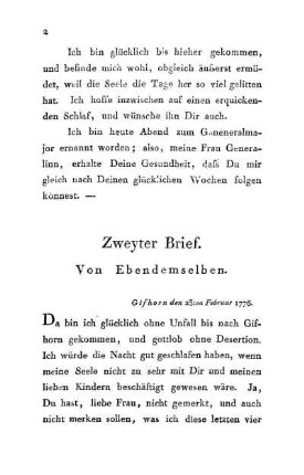 2. Von Ebendemselben - Gifhorn den 23ten Februar 1776