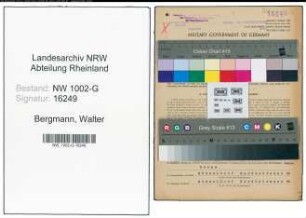 Entnazifizierung Walter Bergmann, geb. 09.11.1889 (Gastwirt)