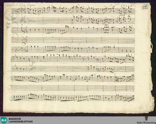 Siroe. Excerpts - Mus. Hs. 90 : S, vl (2), vla, b