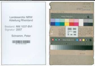 Entnazifizierung Peter Schramm , geb. 15.12.1898 (Landrat)
