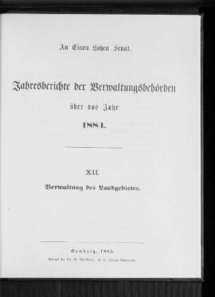 XII. Verwaltung des Landgebietes.
