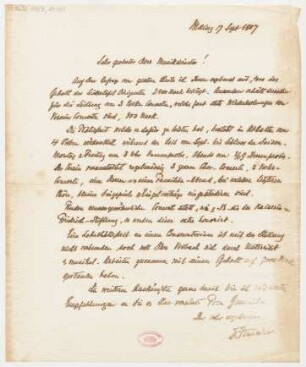 Brief an Richard Stronck : 17.09.1907
