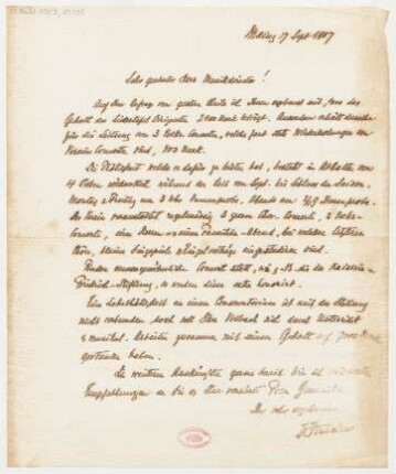 Brief an Richard Stronck : 17.09.1907
