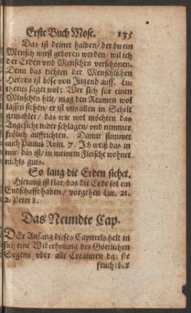 Das Neundte Cap.