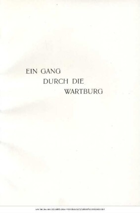 Ein Gang durch die Wartburg