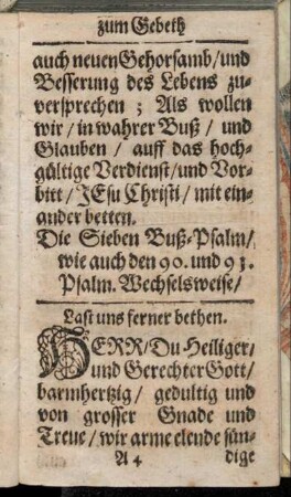 Last uns ferner bethen.