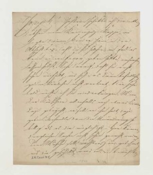 Brief von Johann Caspar Simon an Joseph Heller