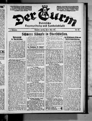 Der Turm. 1920-1934