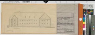 Münster (Münster) Luftschutzbunker Lotharingerstraße Westansicht (1959) 1983 1 : 100 29,5 x 75 Zeichnung Finanzbauamt Münster Hochbauamt Münster