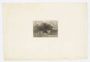 Landschaft mit drei Reitern