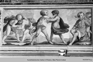 Friesfolge mit spielenden Kindern : Kinderspiel: Zweikampf