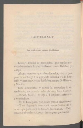 Capítulo XLIV. - Las noticias de maese Guillermo.