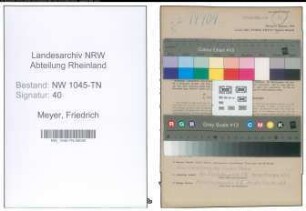 Entnazifizierung Friedrich Meyer , geb. 14.02.1897 (Verkehrsaufseher)
