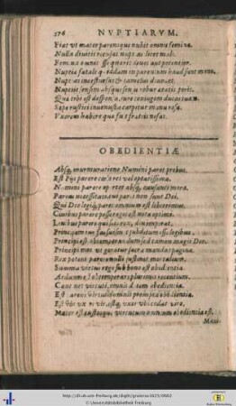 [O] Obedientiae – Otii.