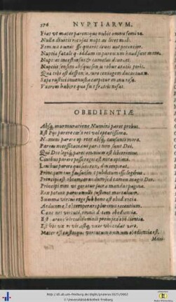 [O] Obedientiae – Otii.