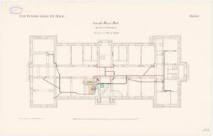 Neue Packhofanlage, Berlin-Moabit: Hauptsteueramt: Grundriss Kellergeschoss mit Heizungs- und Lüftungsanlage 1:100
